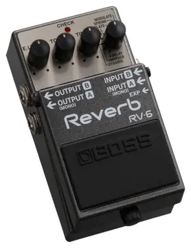 Boss RV-6 REVERB DIGITAL 8-Tipos Reverb 32-bits 44.1kHz