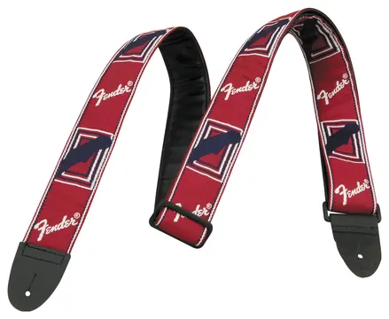 Fender Monogrammed Guitar Strap | Red/White/Blue
