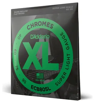 D"Addario ECB80SL Chromes Bass Light 40-95 Super Long Scale