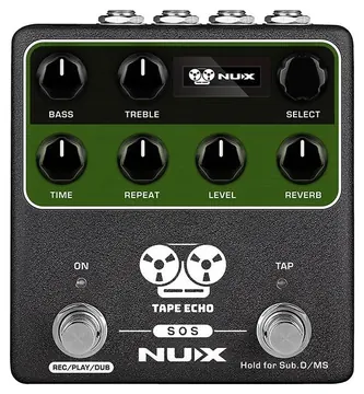 NUX Verdugo Series delay pedal with tap tempo and spring reverb TAPE ECHO