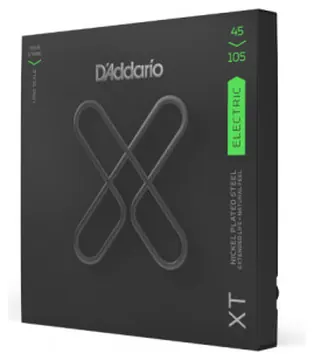 Daddario D'Addario XTB45105 45-105 Regular Light Top/Medium Bottom, Long Scale, XT Nickel Coated Bass Strings