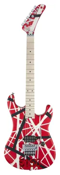 EVH 5150 Striped Mn Red With Black White Stripes