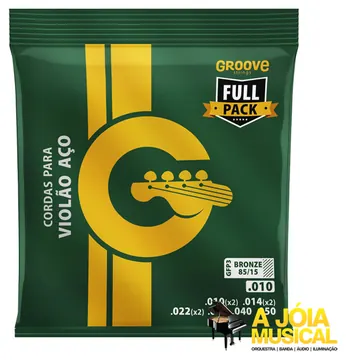 Solez Encordoamento Groove 010 Full Pack GFP3 Violão Aço (i)