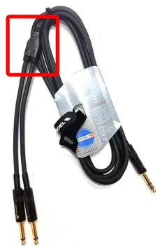 Proel CHLP210LU15 Cavo a Y jack Stereo 6.3 mm a 2 x jack Mono 6.3 mm 1,5mt.