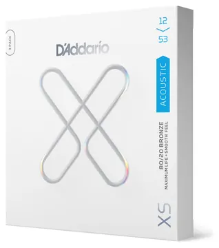 D'Addario 12-53 Regular Light, XS 80/20 Bronze Coated Acoustic Guitar Strings 3-Pack