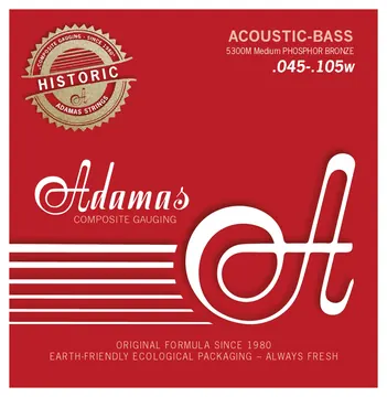 Adamas 5300M Historic Bass Medium 045-105 Phosphor Bronze. Saiten für Akustikbass