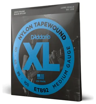D'Addario ETB92 Tapewound Bass Guitar Strings, Medium, 50-105, Long Scale