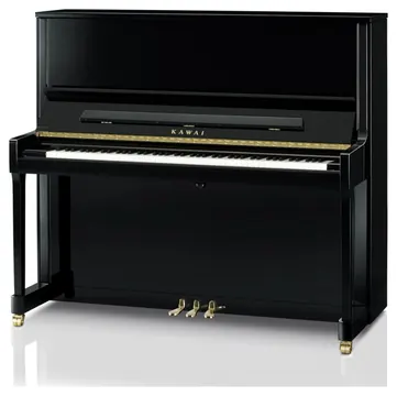 Kawai K600AS Upright Piano in Ebony Polish with Brass Fittings and Sostenuto Pedal