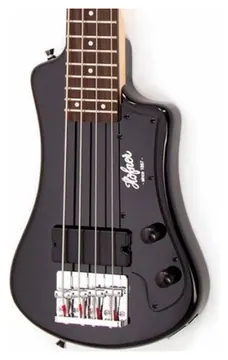 Hofner HCT Shorty 4-String Bass Guitar in Black with Gig Bag (HCTSHBBK)