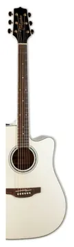 Takamine Dreadnought Cutaway Elettrificata Pearl White con Borsa