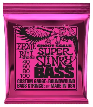 Ernie Ball Bass Guitar Strings 40-100 Ernie Ball Super Slinky Short Scale 100% Genuine