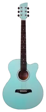 Brunswick BF100SBL - Grand Auditorium Cutaway Acoustic Guitar - Mint Green