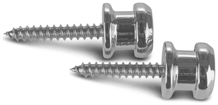Fire & Stone Strap Button Chrome