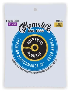 Martin Authentic Acoustic Superior Performance SP® Westerngitarre 80/20 Bronze Saitensatz - Custom Light 11-52
