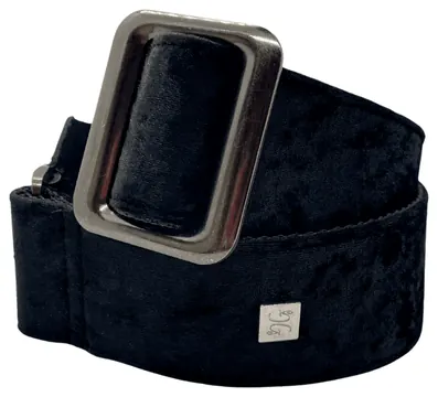 Get'M Get'M Crushed Velvet Black Gurt