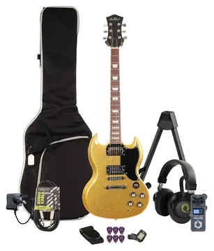 EastCoast GS61S Electric Guitar in Midas Sparkle Multi-FX & Modelling Bundle with Accessories
