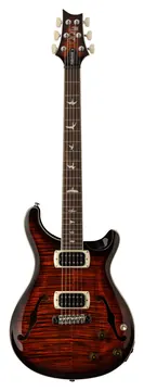 PRS SE Flat Back Hollowbody I Piezo Orange Tiger Smokeburst