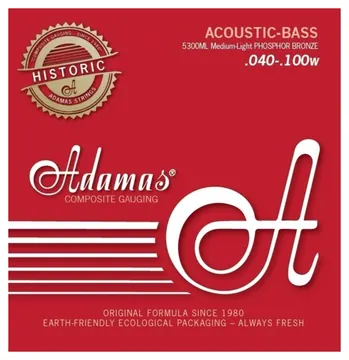 Adamas 5300ML Historic Bass Medium-Light 040-100 Phosphor Bronze. Saiten für Akustikbass
