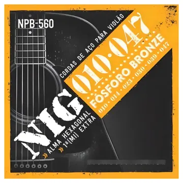 NIG Encordoamento Nig Violao Aco Fosforo Bronze Npb560 010