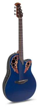 Ovation Celebrity Elite Plus CE44P Mid Cutaway Blue Transparent Quilt