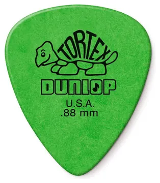 Dunlop Tortex Standard Green 0.88MM 12 Pack