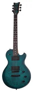 Schecter Solo-II Standard - Ocean Blue Burst Burl