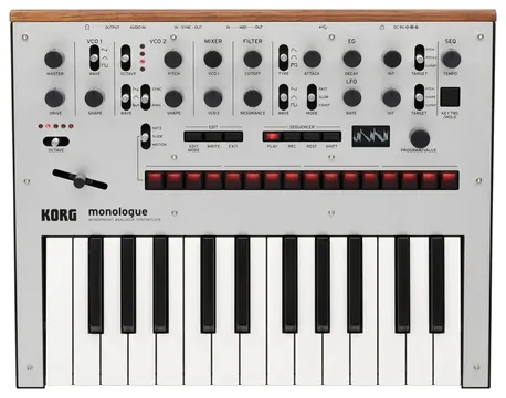 Korg Monologue in Silver (25-key monophonic analogue synth)