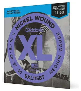 D'Addario EXL115BT Nickel Wound Electric Guitar Strings, Balanced Tension Medium, 11-50