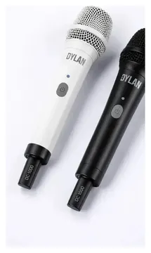 Dylan Microfone Dylan Sem Fio Duplo Preto e Branco