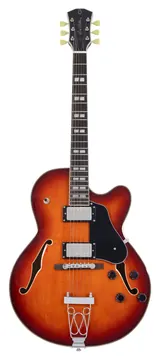 Larry Carlton H7FTB Guitare Electrique Full Hollow Body Tobacco Burst