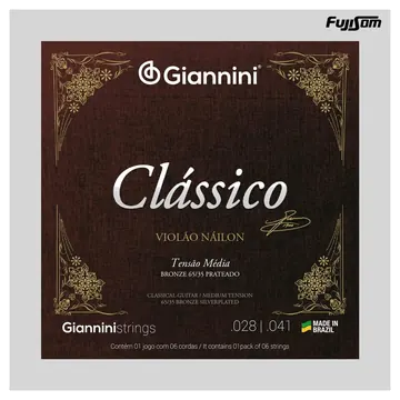 Giannini Encordoamento Gianinni P/ Violão NY Genwpm Média Tensão