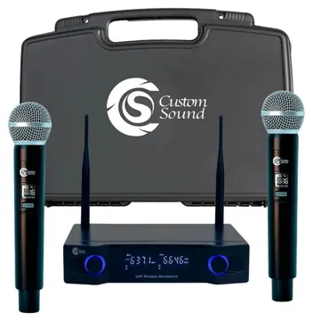Custom Sound Microfone Sem Fio Custom Sound CW 40 com Receiver e Bastões