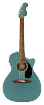 Fender California Newporter Player Medium-Sized Acoustic Guitar, Walnut FB, Tidepool