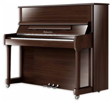 Piano Vertical Ritmuller RP122 PW Premium 122cm Nogueira Polida 3 Pedais