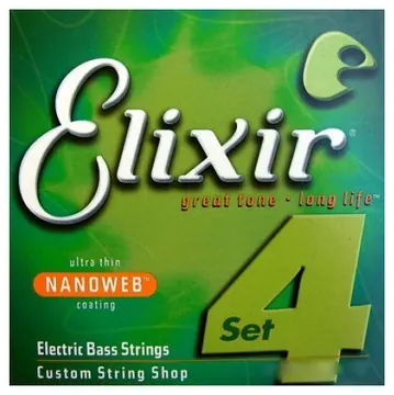Elixir Nanoweb E-Bass Saiten, 4-String Satz 50-105