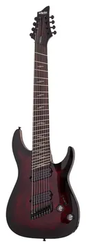 Schecter Omen Elite-8 Multiscale Black Cherry Burst