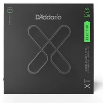 D'Addario XT NPS Light Top/Medium Bottom Bass Guitar Strings, 45-105, XTB45105