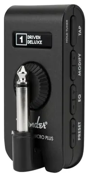 Fender Mustang Micro Plus and HP-210 Stereo Headphones by Gear4music