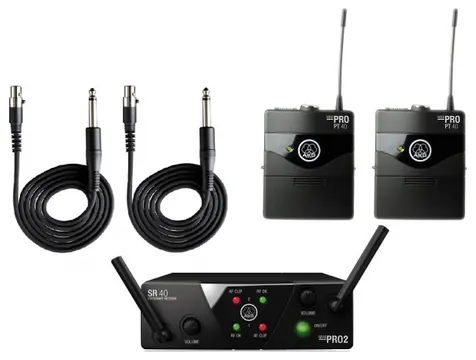 Akg Acoustic Akg WMS40MINI 2 Instrumental Set Doppio Radiomicrofono Per Strumenti ISM2/3