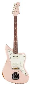Fender custom shop 1963 Jazzmaster Relic touche palissandre Aged Shell Pink