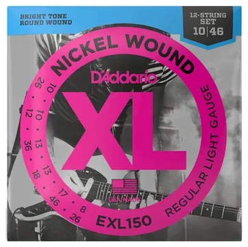 D'addario EXL150 10-46 Regular Light 12-String Electric Guitar Strings