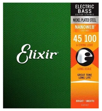 Elixir Nanoweb E-Bass Saiten 4-String Satz 45-100