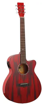 Tanglewood TA4CERB Electro Acoustic Super Folk Cutaway Shimmer Red