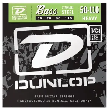 Dunlop Stainless Steel 4-String Bass String Set | 50-110 Gauge