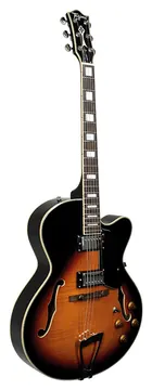 Tagima Jazz 1900 VSB E/BK Jazz n Blues Series Semiacústica Vintage Sunburst c/ Escala Escura e Escudo Preto c/ Case