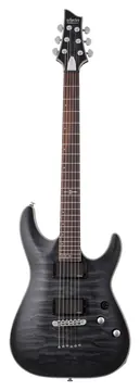 Schecter C1 Platinum See-Thru Black Satin