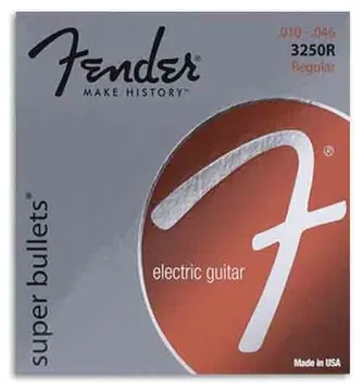 Jogo de Cordas Fender 3250R para Guitarra Elétrica Niqueladas 010