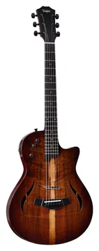 Taylor T5z Classic Bovenblad van Hawaiiaans koa, geschaduwde randburst