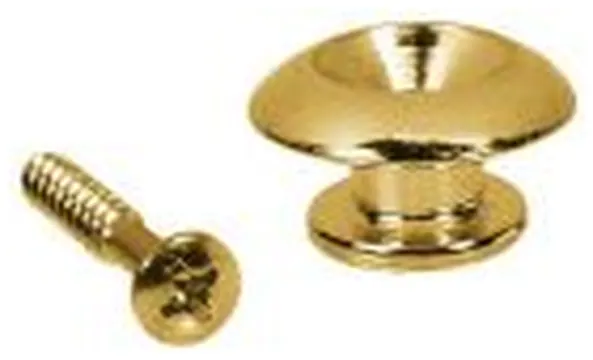 Boston Strap Buttons - Endpins - Sphere Shape - Gold - 2 Pack