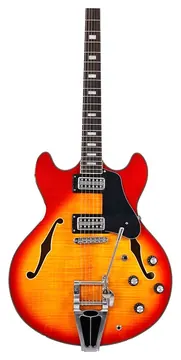 Sire H7T Larry Carlton Cherry Sunburst Hollowbody Gitaar met Tremolo